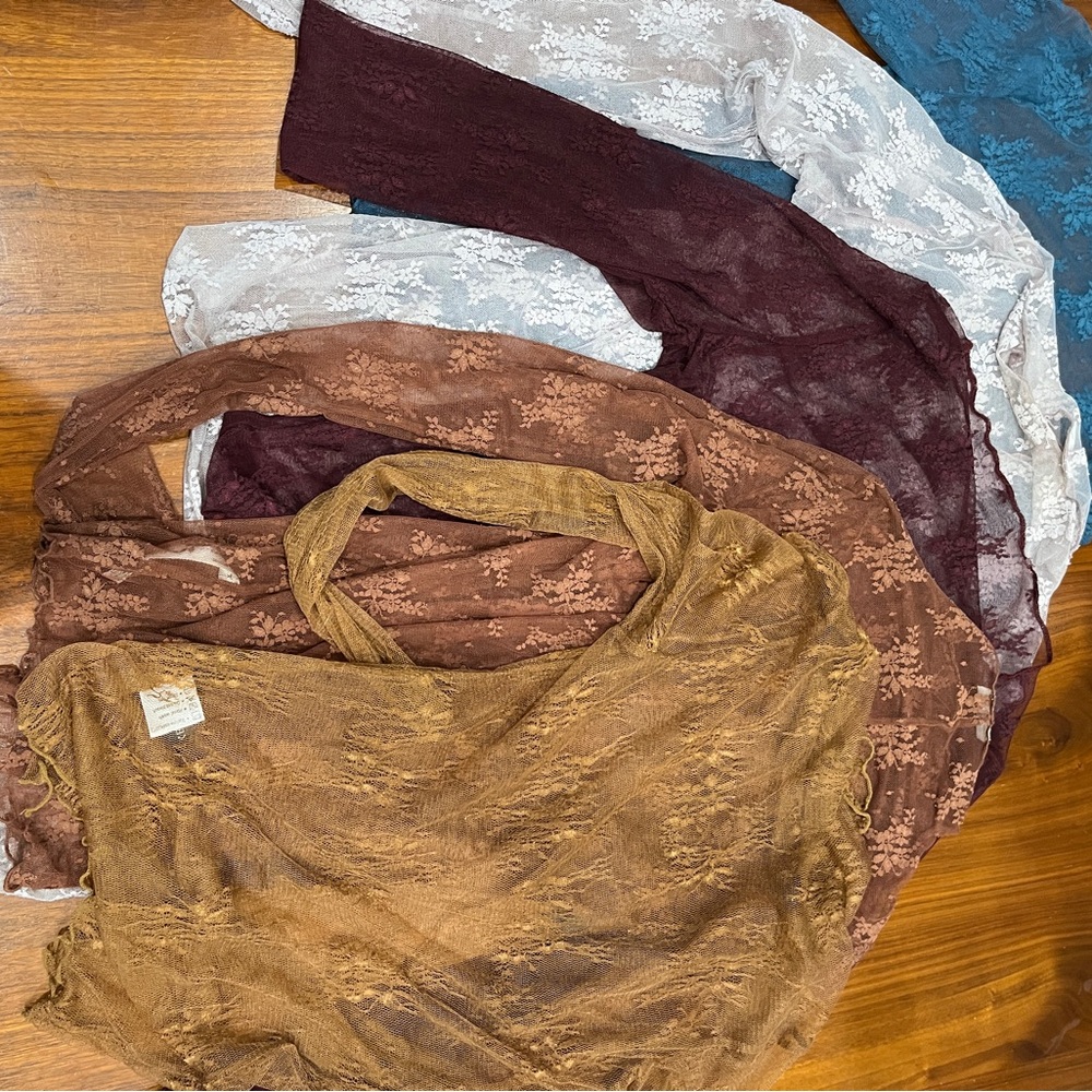 Free People Lace Tops in Blue and Pink